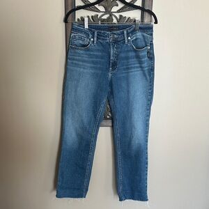 Silver Jeans Women's Cropped Blue Denim